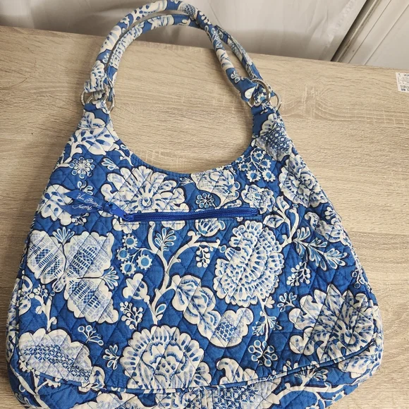 Vera Bradley Medium Retired Pattern Floral Lagoon Blue Floral Women's Bag Purse - Picture 3 of 9